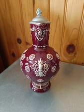 Ancien pichet à bière, Allemagne XIXe, grès émaillé avec son couvercle étain.