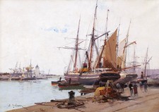 Tableau encadré paysage port