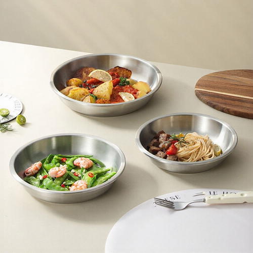 Assiette ronde 316 acier - assiette,