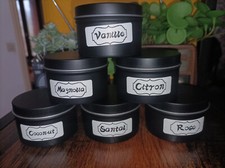 Bougies Dans son pot couleur Noir mat Lot de 6