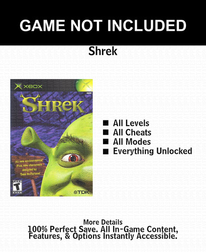 Shrek 100 unlocked xbox usb - shrek,