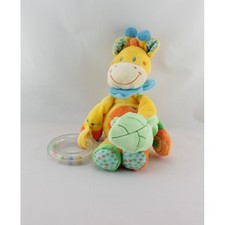 Doudou girafe jaune orange