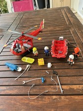 Playmobil 4428 : Sauveteur Helicopter Et Bateau Pompier