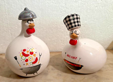 2 Poules faiences décoratives