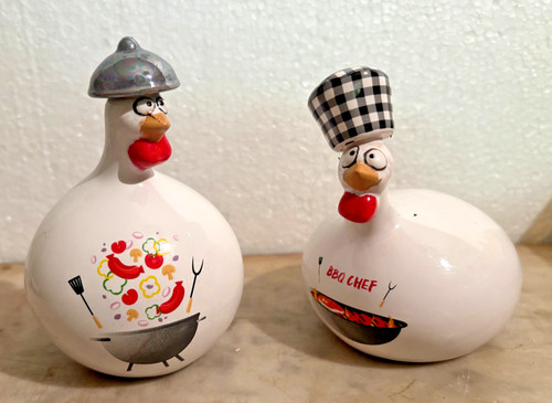 Poules faiences décoratives - 2,
