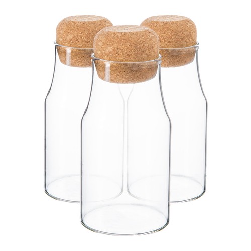 Bouteilles verre rangement - 3x,