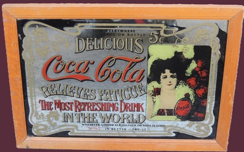 Miroir publicitaire coca - miroir,