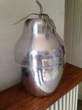 ENORME BAC à Glaçons Poire avec feuille en métal   Seau à glace 70's  