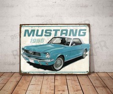 Plaque métal vintage Mustang