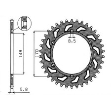 Engrenage S Acier P520 D48
