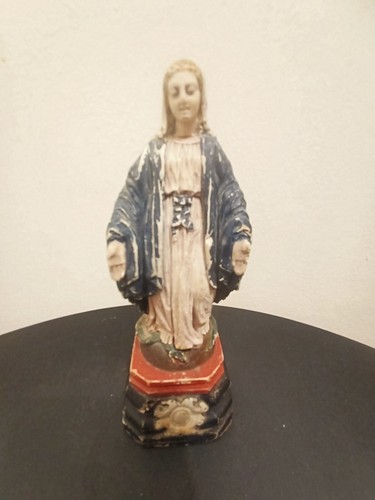 Statuette vierge marie peinte - vierge,