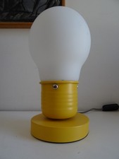 Lampe "Ampoule" style vintage métal opaline