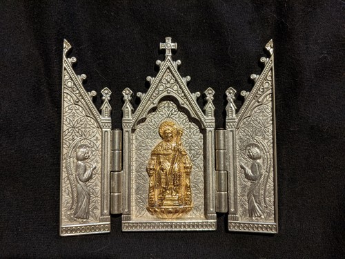 Religious triptych statue - religious,