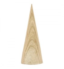 Présentoir à bracelets - cône en bois massif brut 