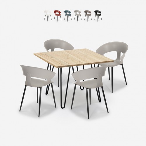 Ensemble table 80x80cm - table,