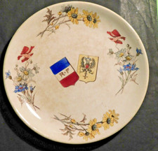 ORIGINALE ASSIETTE EN CERAMIQUE FAIENCE FRANCO RUSSE 1891 choisy le roi terre de
