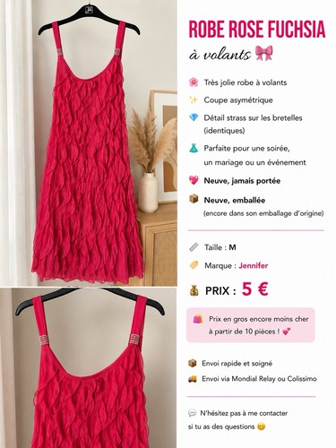 Jennifer robe rose fuchsia uni - jennifer,