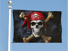 drapeau " pirate " 20cm/60cm