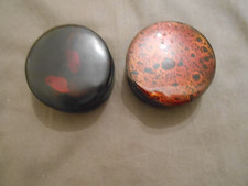 2 Boites  russes Noires Rondes Jumelles Anciennes