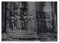 Cambodge, Angkor Vat, Groupe d'Apsaras, Tirage vintage, 1953 Photo prise pa
