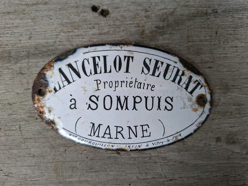 Plaque ancienne chariot - ancienne, marne