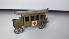 Ancien Jouet Tôle voiture Camion Ambulance Militaire CR France 1920 Penny Toy