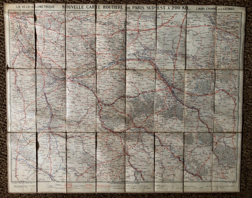 Ancienne carte routiere - ancienne,