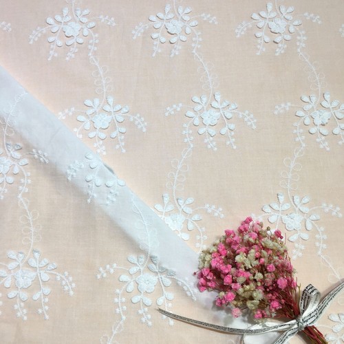 Tissu coton blanc - tissu, 3d