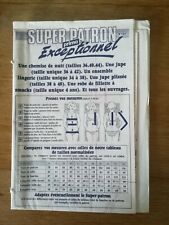 PATRON vintage - Prima - chemise de nuit lingerie robe femme 36 à 48