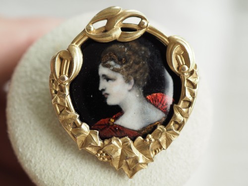 Broche ancienne plaque oria - broche,
