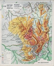 Carte ecole auvergne massif - carte,