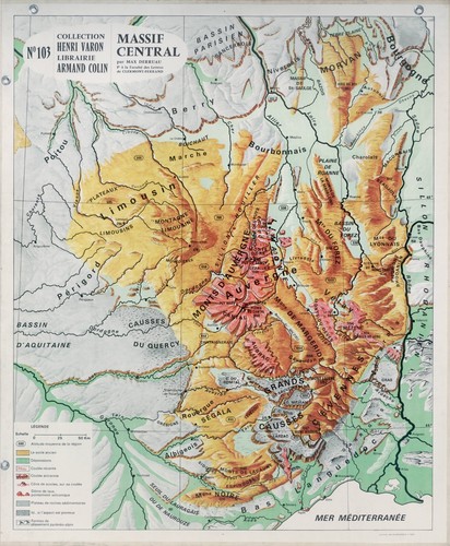 Carte ecole auvergne - ecole, massif