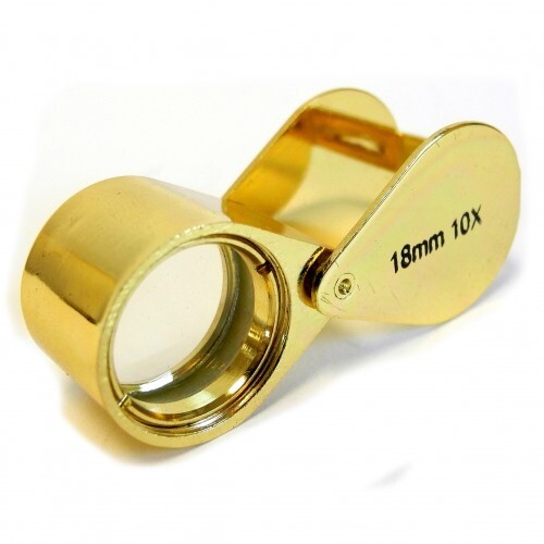 Loupe triplet plaqué 10x - loupe, or