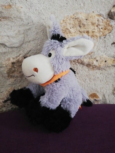 Doudou peluche fizzy âne - peluche, gris