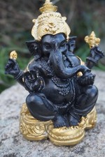 J37  FIGURINE STATUETTE STATUE GANESH BOUDDHA PROSPERITE MEDITATION   RELIGIEUX