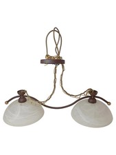 Paul Neuhaus - Plafonnier Marron Blanc 2 Lampes E27