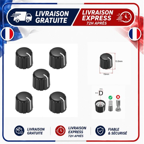 Boutons potentiomètre guitare
