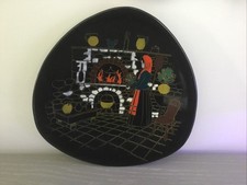 Jolie Assiette en émaux de Longwy Fucone occasion