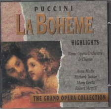 La Bohème Highlights, Giacomo Puccini, Anna Moffo, Robert Merrill, Orchestra Del