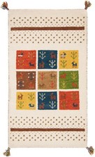 Gabbeh Tapis Persan Fait Main