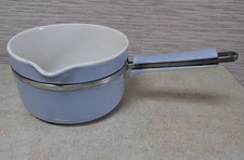 CASSEROLE PORCELAINE Aluminite Frugier Limoges, diamètre inter 13,5 cm