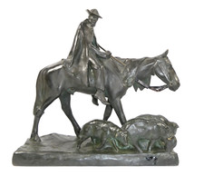 Bronze berger cheval avec - berger,