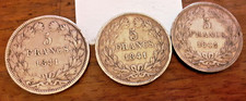 LOT 3 PIECES 5 FRANCS ARGENT