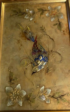 rare et exceptionnel panneau en verre églomisé "art déco" 