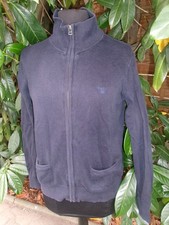 Pull boutons gilet premium coton maille bleu marine GANT M 38/40 2 poches