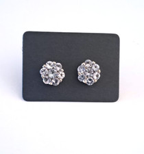 Boucles d'oreille tanzanite argent 925 / or blanc