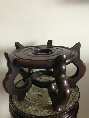 Socle support bois vase - support,
