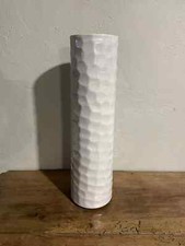 VASE CÉRAMIQUE PORCELAINE HAUT GRAND BLANC POP ART MODERNE DESIGN 60'S 70'S
