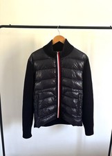 MONCLER TRICOT CARDIGAN Down Jacket  Brillant Tricolor Navy Men's Size L.