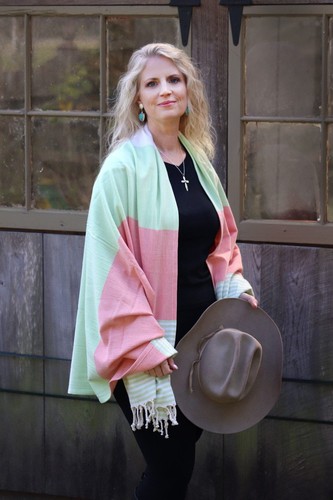 Campeche pink green cotton - green,